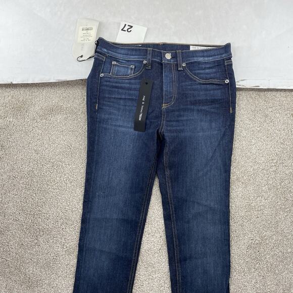 NEW Rag Bone Women Jeans Size 27 Denim 10 Inch Skinny High Rise 31" Inseam 51-21 - Picture 3 of 10
